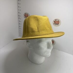 Fedora Hat Yellow LC Canto Italian Designer Made In Italy